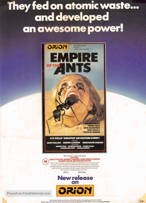 Empire of the Ants - British poster