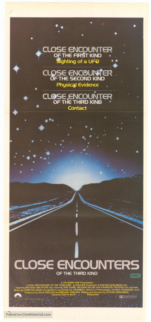 Close Encounters of the Third Kind - Australian Movie Poster