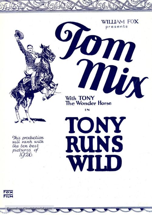 Tony Runs Wild - Movie Poster