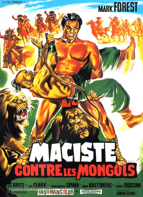 Maciste contro i Mongoli - French Movie Poster