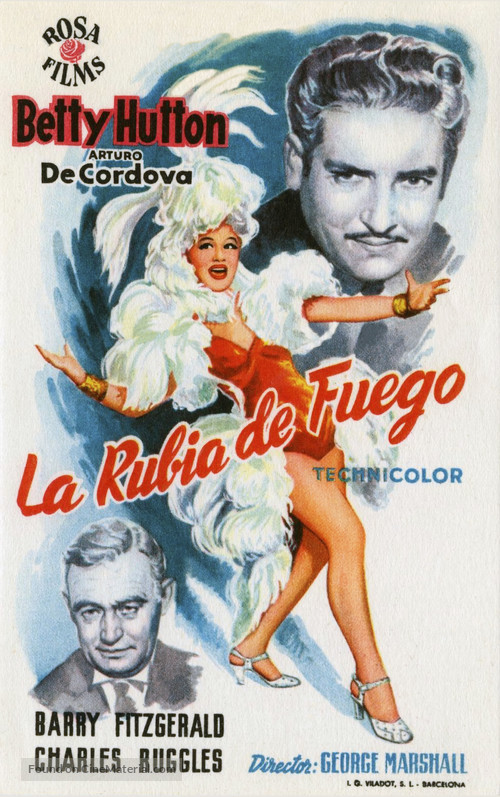 Incendiary Blonde - Spanish Movie Poster