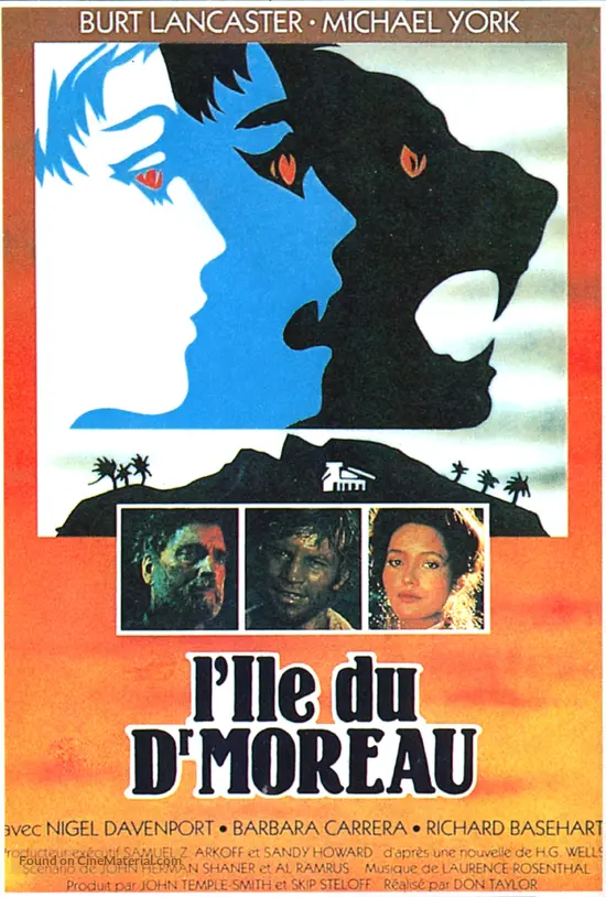 The Island Of Dr Moreau 1977 French Movie Poster