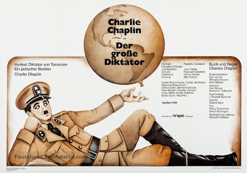 The Great Dictator - German Re-release movie poster