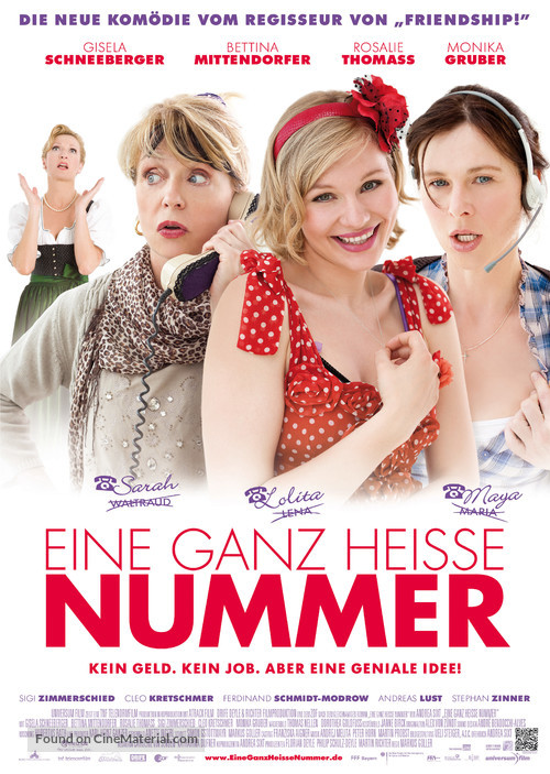 Eine ganz hei&szlig;e Nummer - German Movie Poster