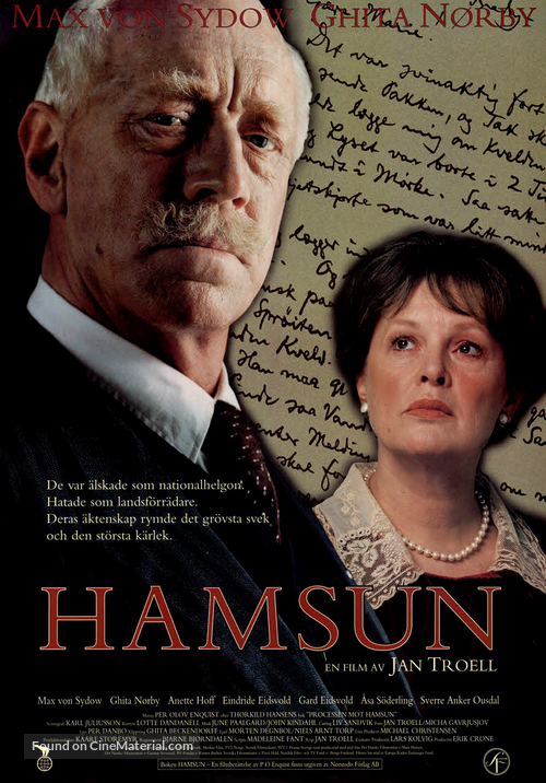 Hamsun - Swedish Movie Poster