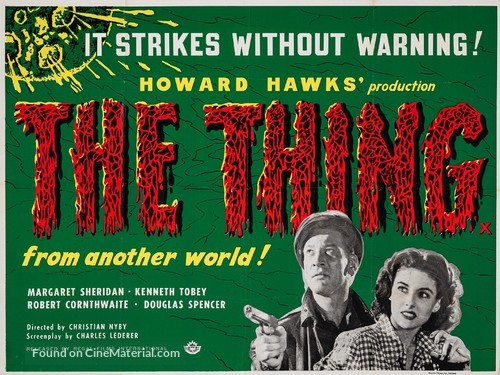 The Thing From Another World - British Movie Poster