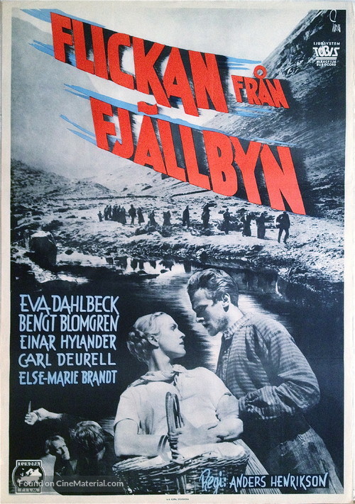 Flickan fr&aring;n fj&auml;llbyn - Swedish Movie Poster