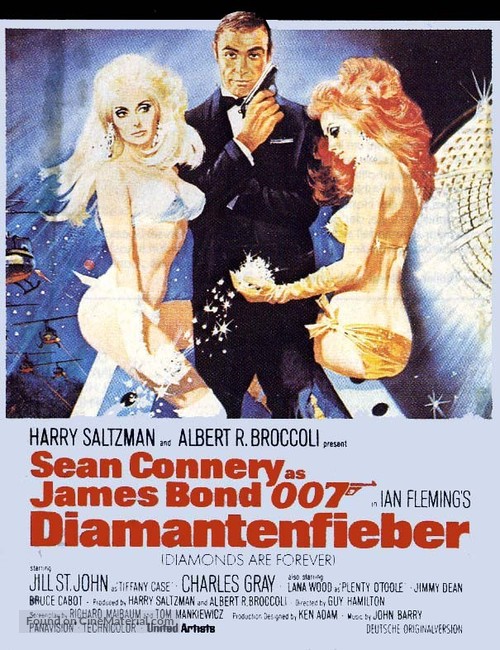 Diamonds Are Forever - German Movie Poster