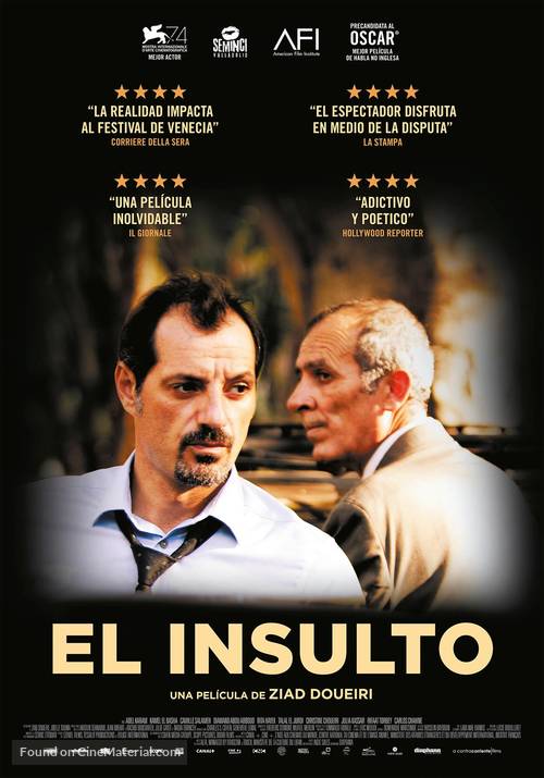 L&#039;insulte - Spanish Movie Poster