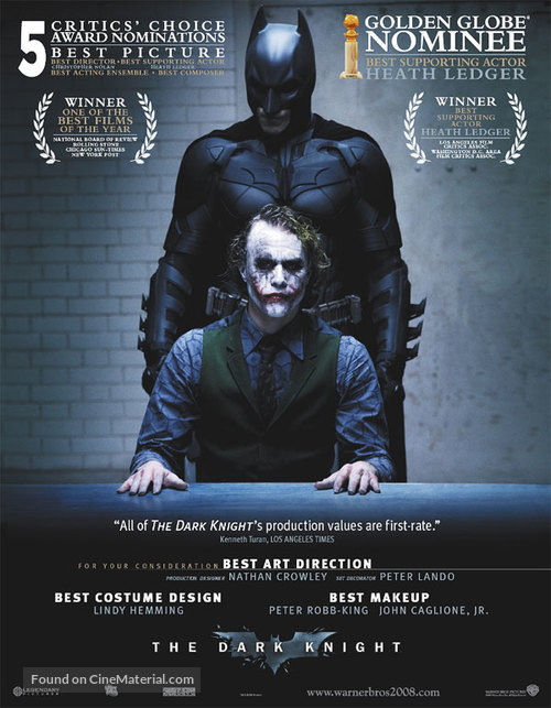 The Dark Knight - For your consideration movie poster