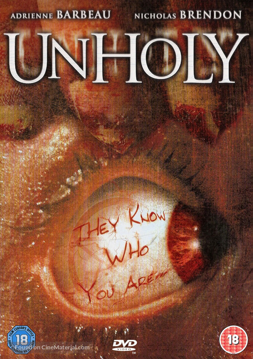 Unholy - British DVD movie cover