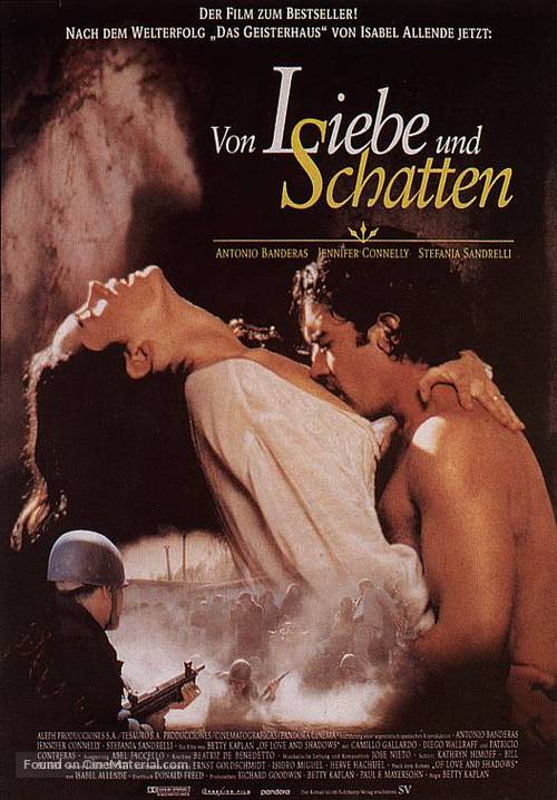 Of Love and Shadows - German Movie Poster