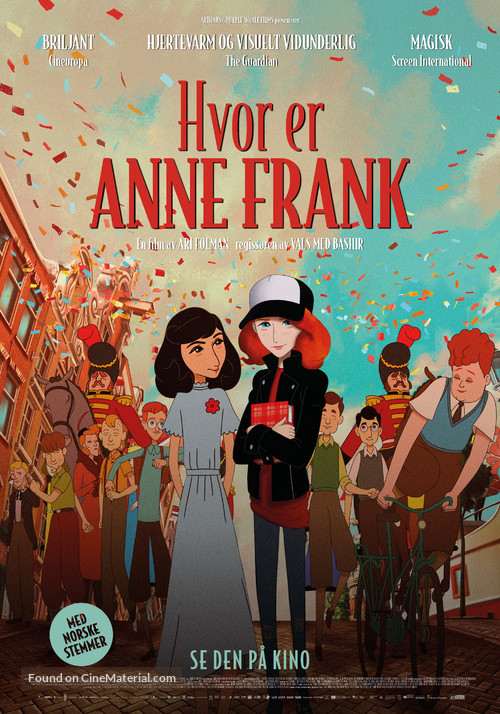 Where Is Anne Frank - Norwegian Movie Poster