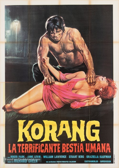 La horripilante bestia humana - Italian Movie Poster