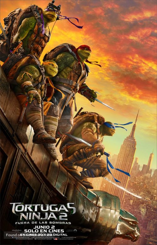 Teenage Mutant Ninja Turtles: Out of the Shadows - Argentinian Movie Poster