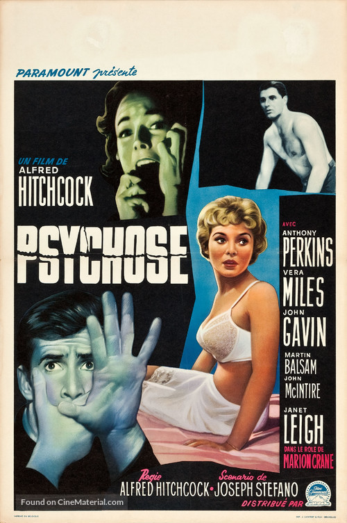 Psycho - Belgian Movie Poster