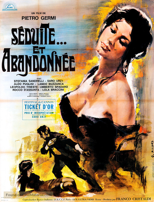 Sedotta e abbandonata - French Movie Poster