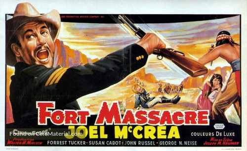 Fort Massacre - Belgian Movie Poster