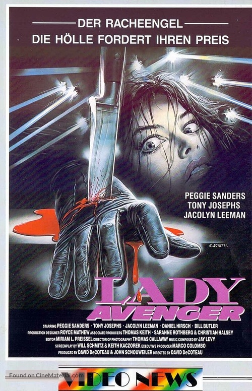 Lady Avenger - German VHS movie cover