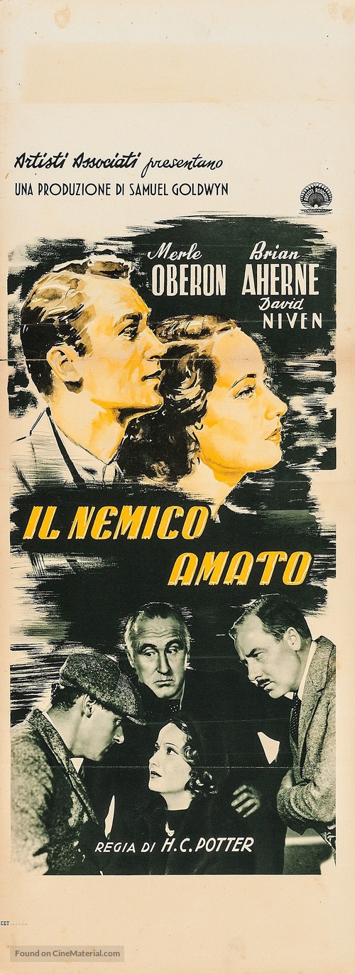 Beloved Enemy - Italian Movie Poster