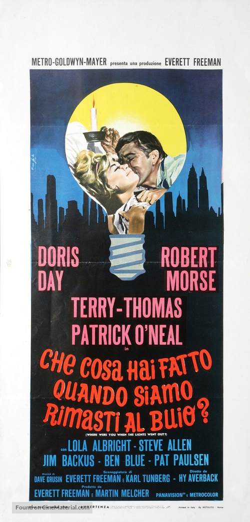 Where Were You When the Lights Went Out? - Italian Movie Poster