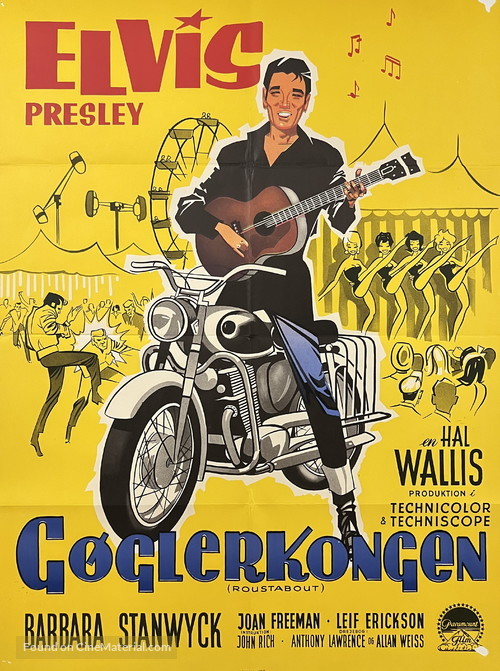 Roustabout - Danish Movie Poster