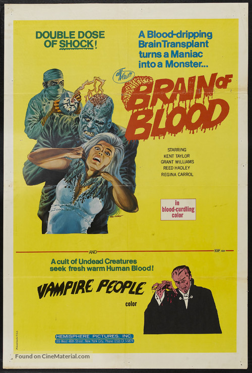 Brain of Blood - Combo movie poster