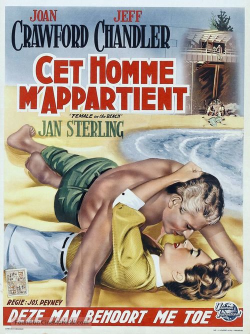 Female on the Beach - Belgian Movie Poster