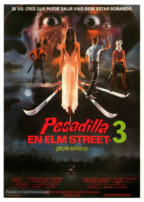 A Nightmare On Elm Street 3: Dream Warriors - Spanish Movie Poster