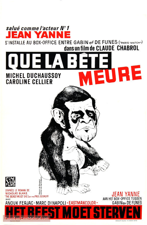 Que la b&ecirc;te meure - Belgian Movie Poster