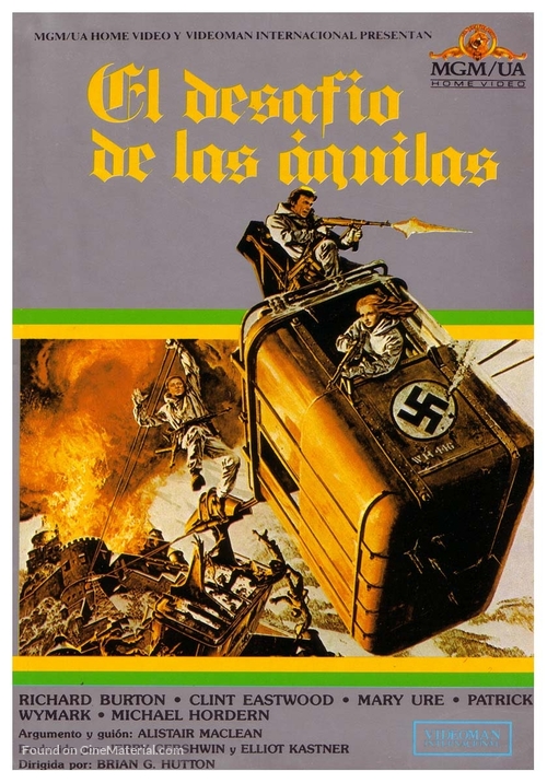Where Eagles Dare - Spanish VHS movie cover