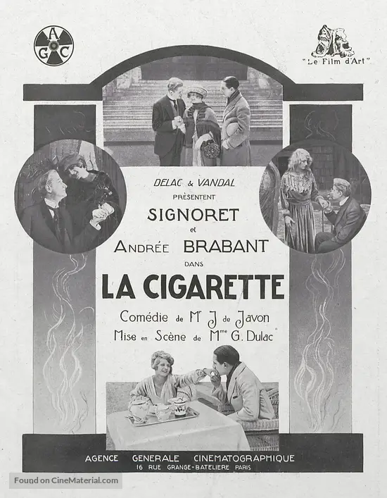 de la cigarette Toute gamme Cigarettes  Arial text La cigarette (1919) French other
