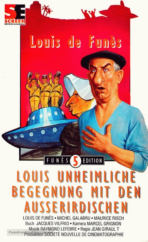 Le gendarme et les extra-terrestres - German VHS movie cover