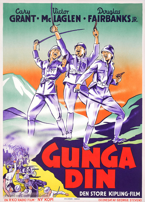 Gunga Din - Danish Movie Poster