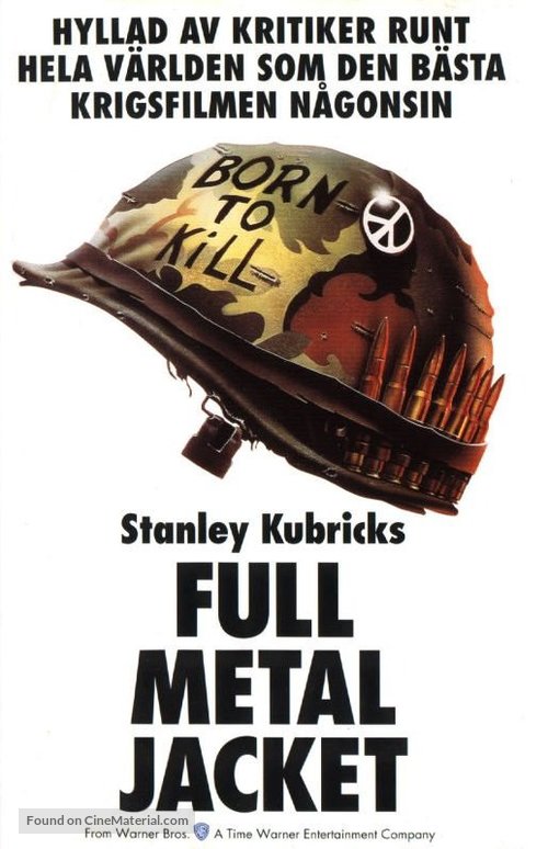 Full Metal Jacket - Swedish VHS movie cover