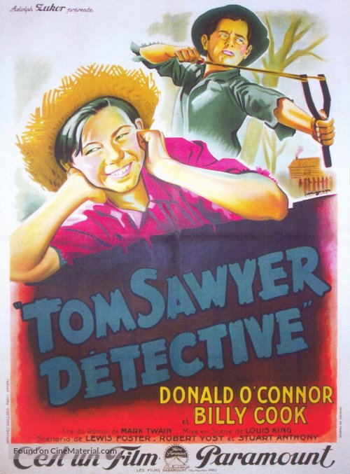 Tom Sawyer, Detective - French Movie Poster