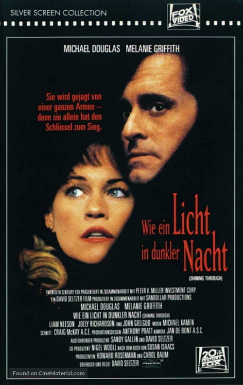 Shining Through - German VHS movie cover