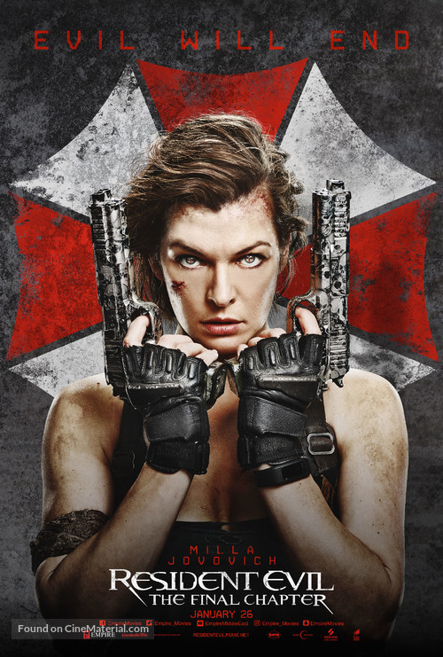 Resident Evil: The Final Chapter - Lebanese Movie Poster