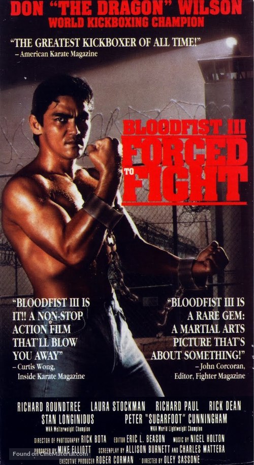Bloodfist III: Forced to Fight - VHS movie cover