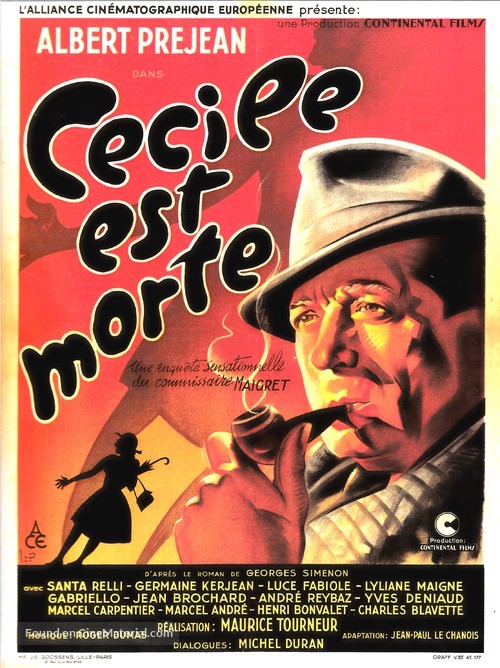 C&egrave;cile est morte! - French Movie Poster