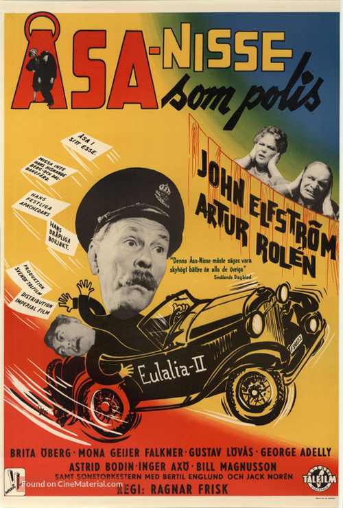 &Aring;sa-Nisse som polis - Swedish Movie Poster