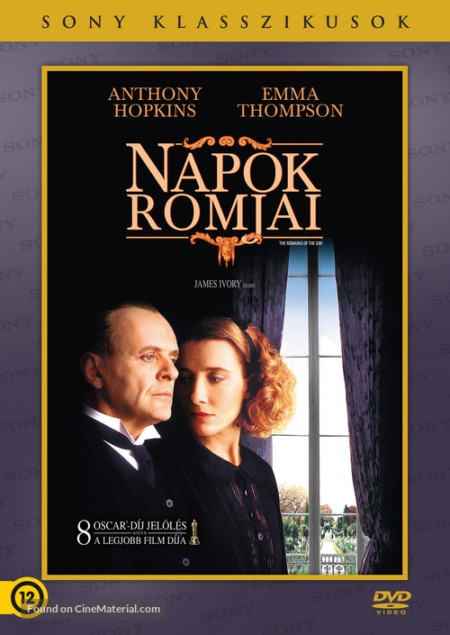 The Remains of the Day - Hungarian DVD movie cover