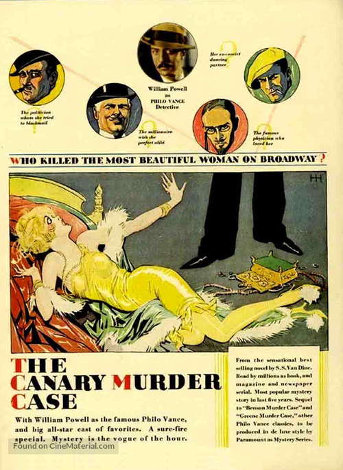 The Canary Murder Case - poster