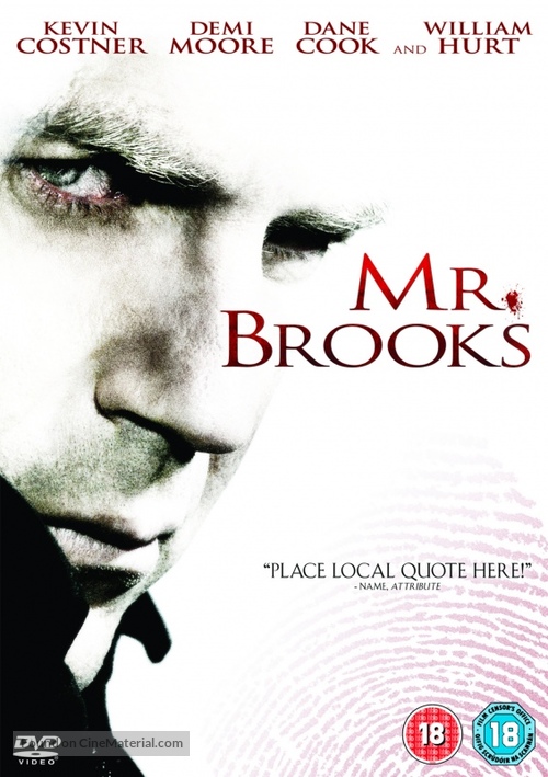 Mr. Brooks - British DVD movie cover