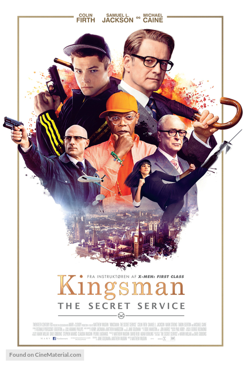 Kingsman: The Secret Service - Danish Movie Poster