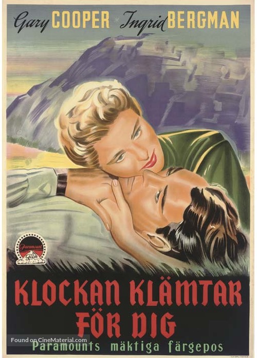For Whom the Bell Tolls - Swedish Movie Poster