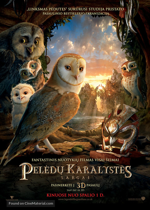 Legend of the Guardians: The Owls of Ga&#039;Hoole - Lithuanian Movie Poster