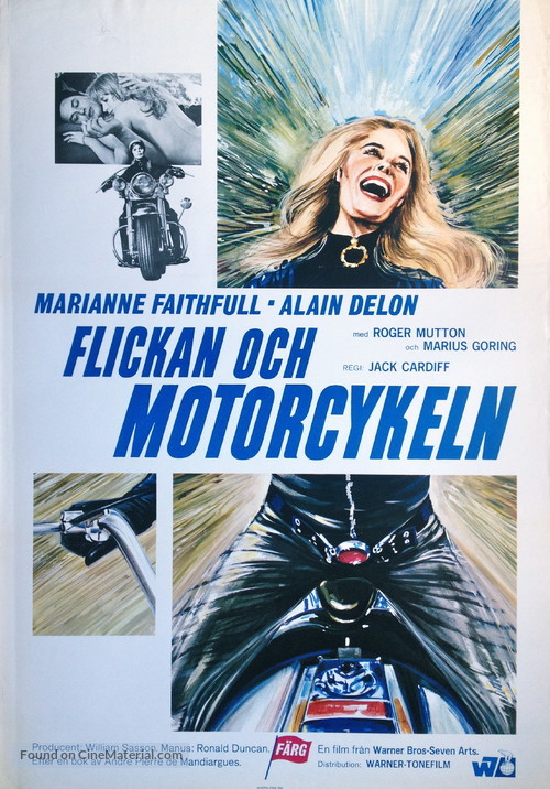 The Girl on a Motocycle - Swedish Movie Poster