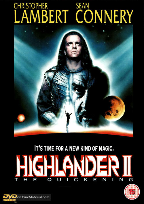 Highlander II: The Quickening - British DVD movie cover