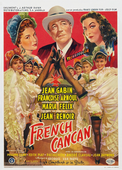 French Cancan - Belgian Movie Poster